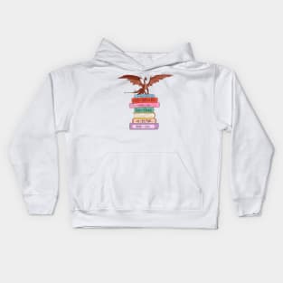 Fantasy book stack Kids Hoodie